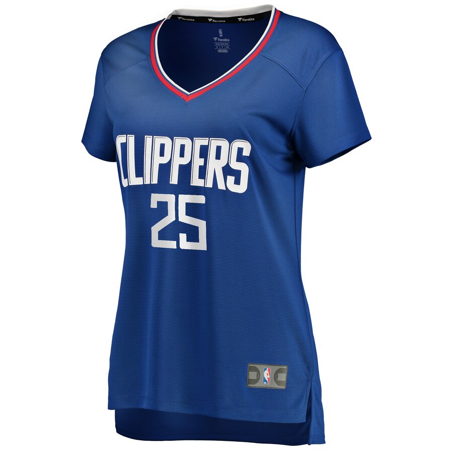 Alternative view of Mfiondu Kabengele La Clippers Fanatics Branded Women's Fast Break Replica Jersey Royal - Icon Edition