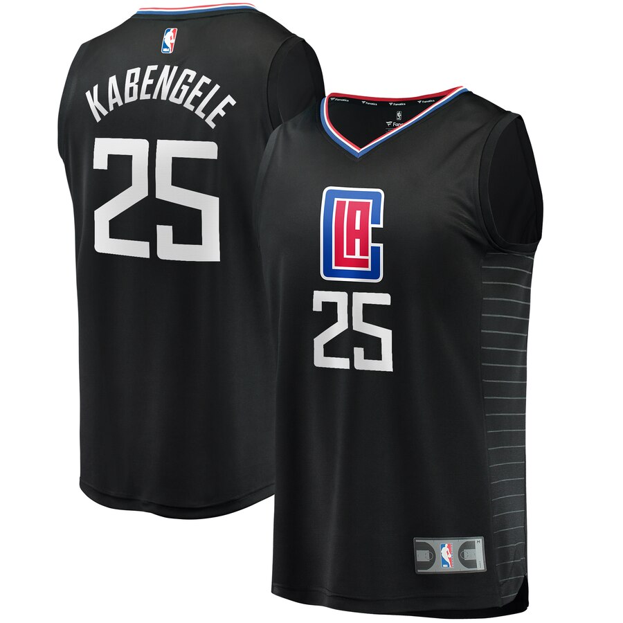 Mfiondu Kabengele La Clippers Fanatics Branded Youth Fast Break Replica Jersey Black - Statement Edition