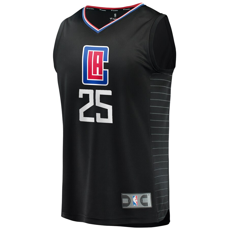 Alternative view of Mfiondu Kabengele La Clippers Fanatics Branded Youth Fast Break Replica Jersey Black - Statement Edition