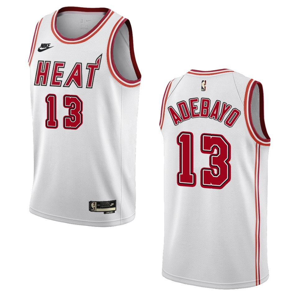 Miami Heat 2022-23 Classic Edition Bam Adebayo White Jersey 35th Anniversary