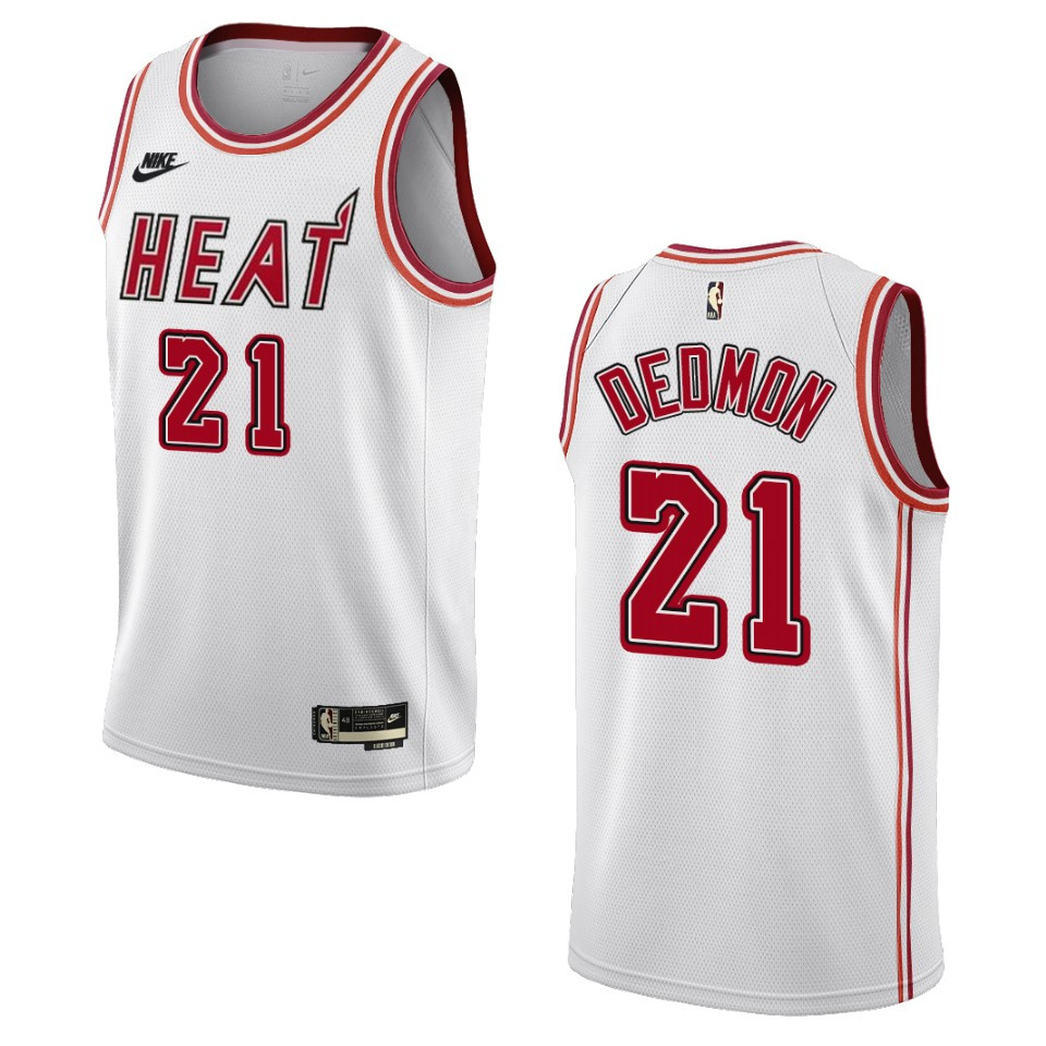 Miami Heat 2022-23 Classic Edition Dwayne Dedmon White Jersey 35th Anniversary