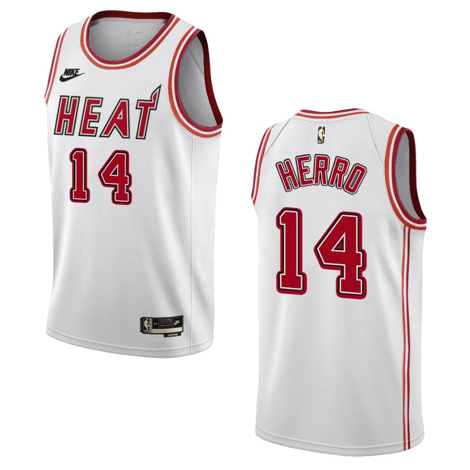 Miami Heat 2022-23 Classic Edition Tyler Herro White Jersey 35th Anniversary