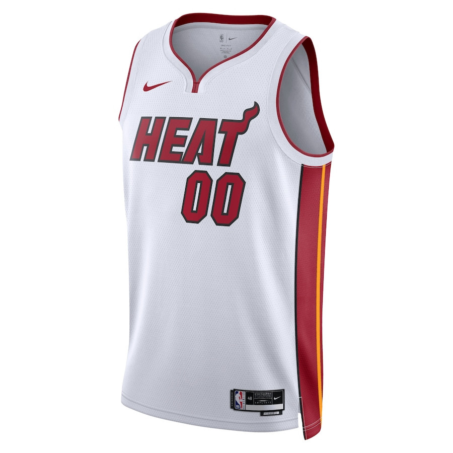 Alternative view of Miami Heat 2023/24 Association Swingman Custom Men Jersey - White - JS150 