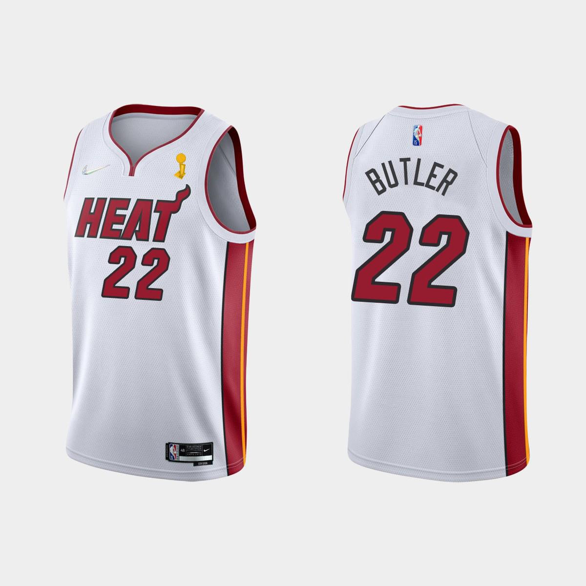 Miami Heat 22 Jimmy Butler Champions Cup 2023 Patch White Jersey - JS360 