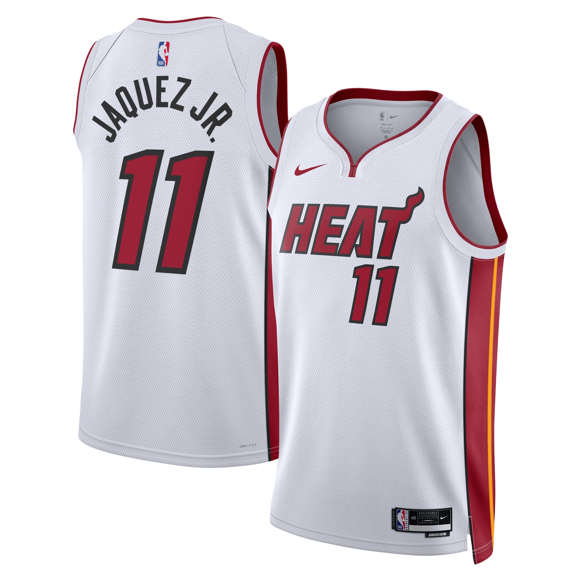 Miami Heat Association Edition Swingman Jersey - White - Jaime Jaquez Jr. - Unisex - JS940 