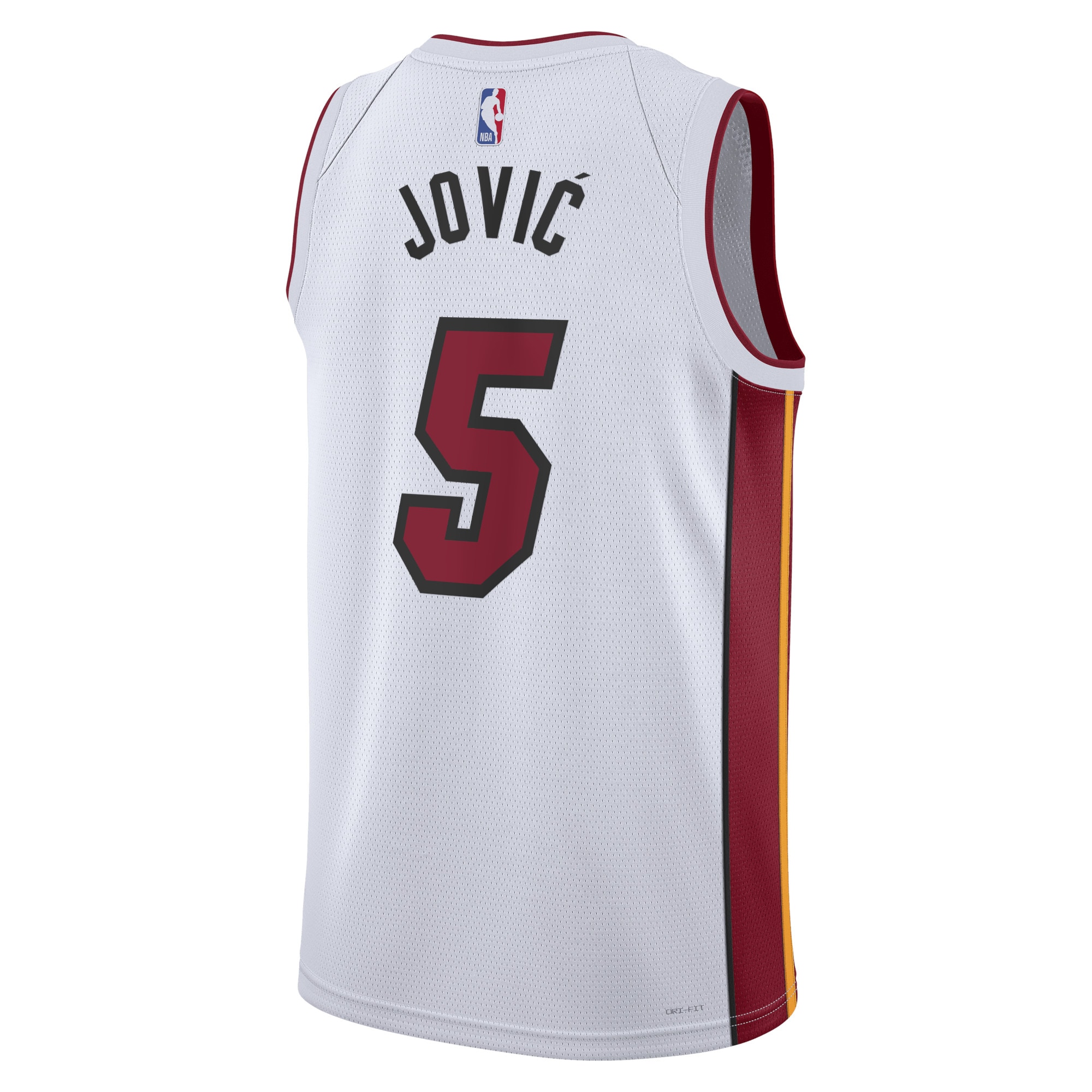 Alternative view of Miami Heat Association Edition Swingman Jersey - White - Nikola Jović - Unisex - JS347 