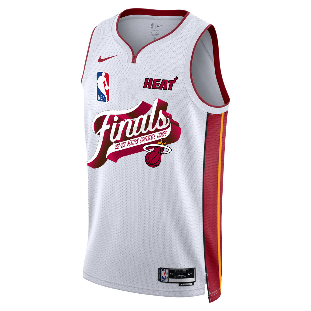 Alternative view of Miami Heat Champions Of The Finals Western Conference 2023 Swingman Jersey - White - JS172 