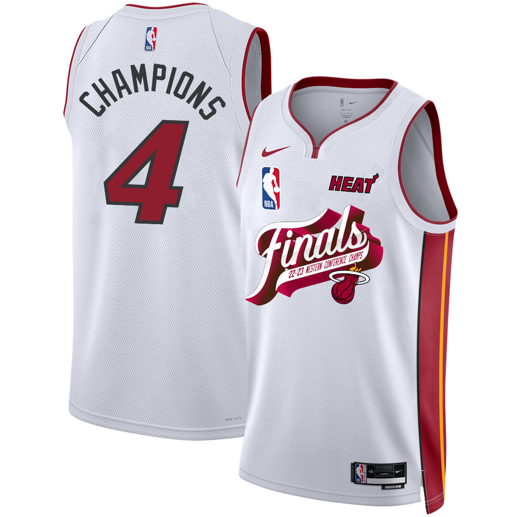 Miami Heat Champions Of The Finals Western Conference 2023 Swingman Jersey - White - JS172 