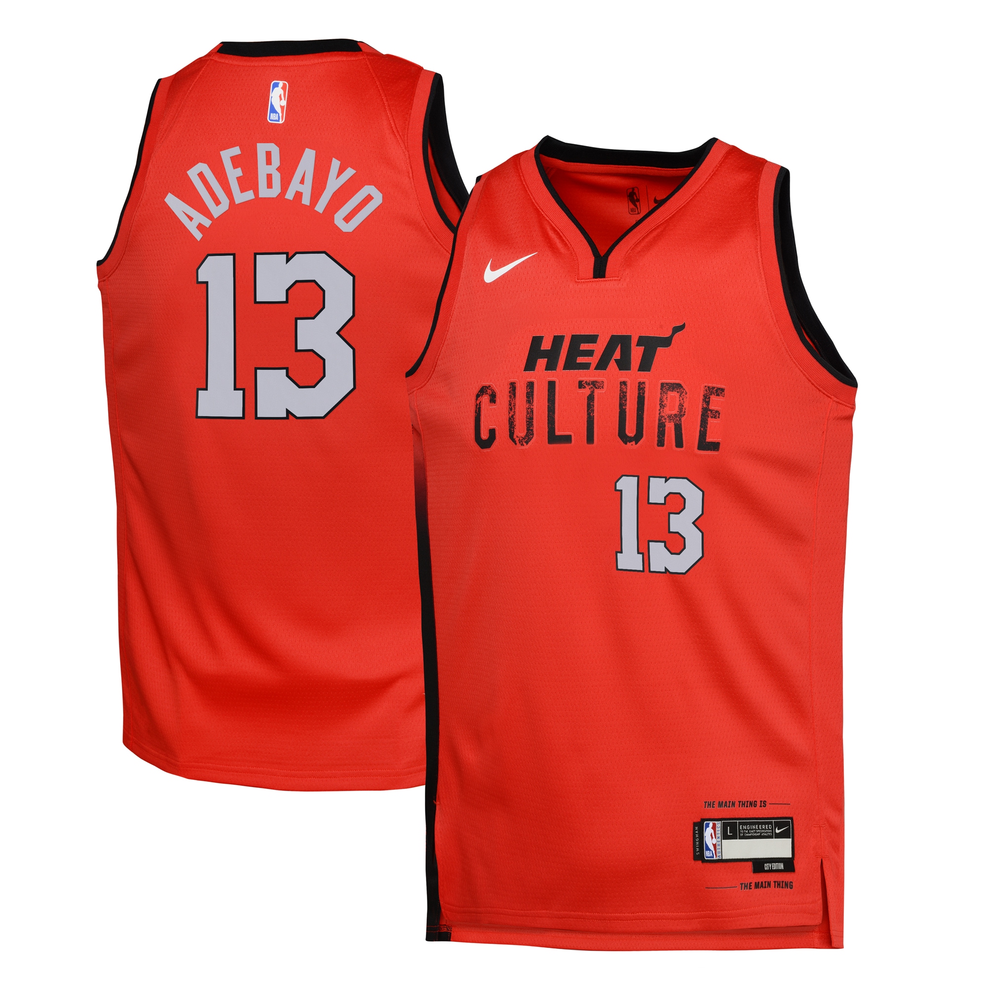 Miami Heat City Edition Swingman Jersey 2024 - Red - Bam Adebayo - Youth - JS749 