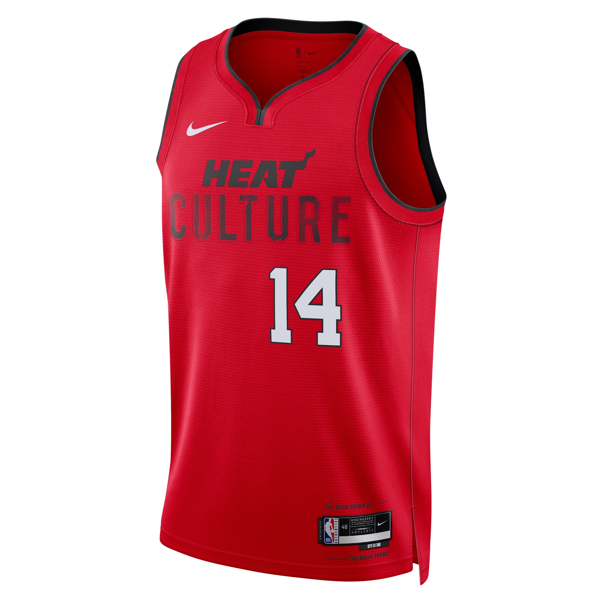 Alternative view of Miami Heat City Edition Swingman Jersey 2024 - Red - Tyler Herro - Unisex - JS986 