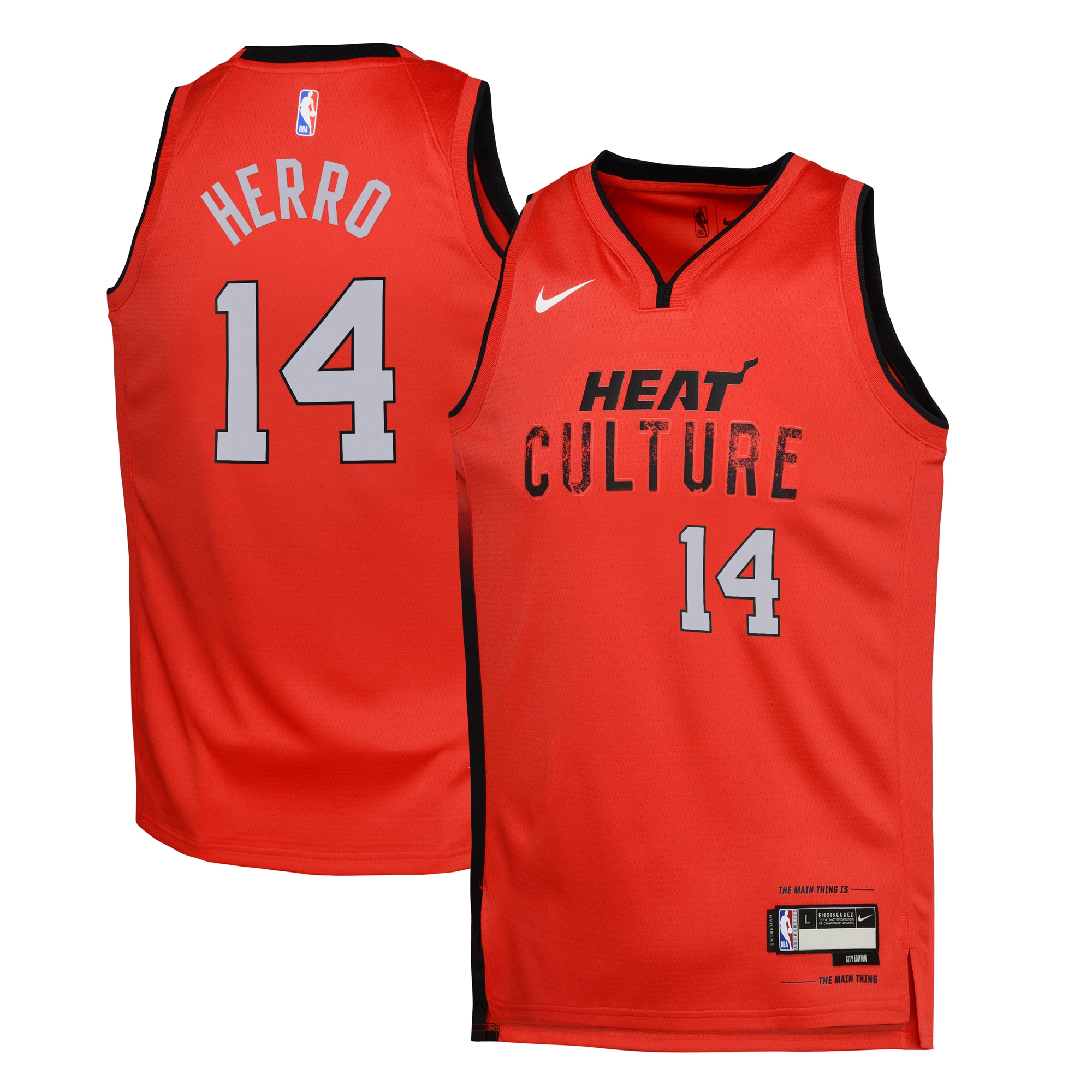 Miami Heat City Edition Swingman Jersey 2024 - Red - Tyler Herro - Youth - JS360 