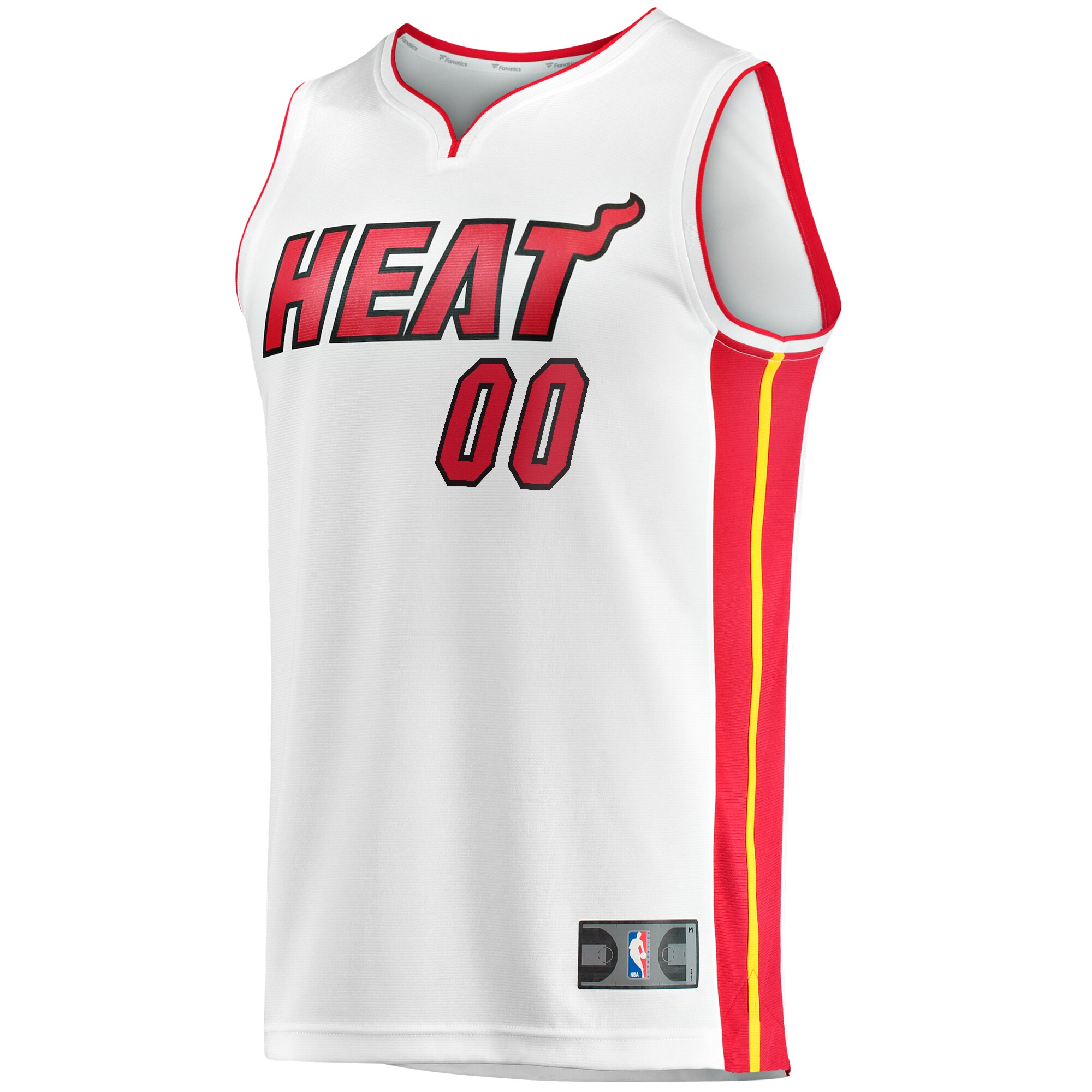 Alternative view of Miami Heat Fanatics Fast Break Custom Replica Jersey - Association Edition - White