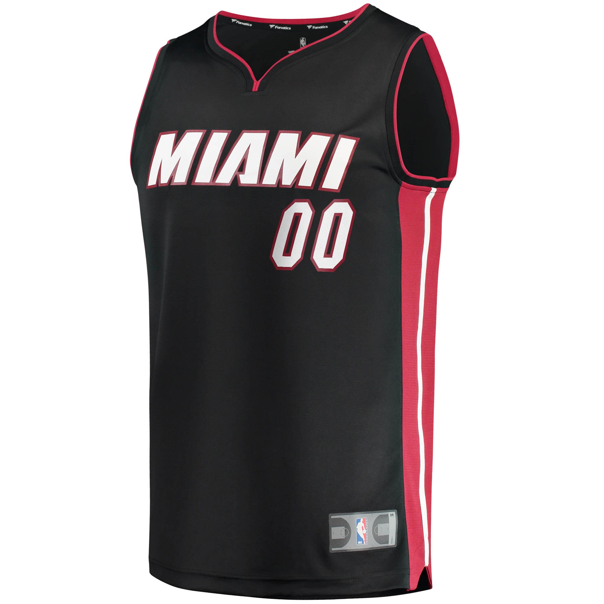 Alternative view of Miami Heat Fanatics Fast Break Custom Replica Jersey Black - Icon Edition