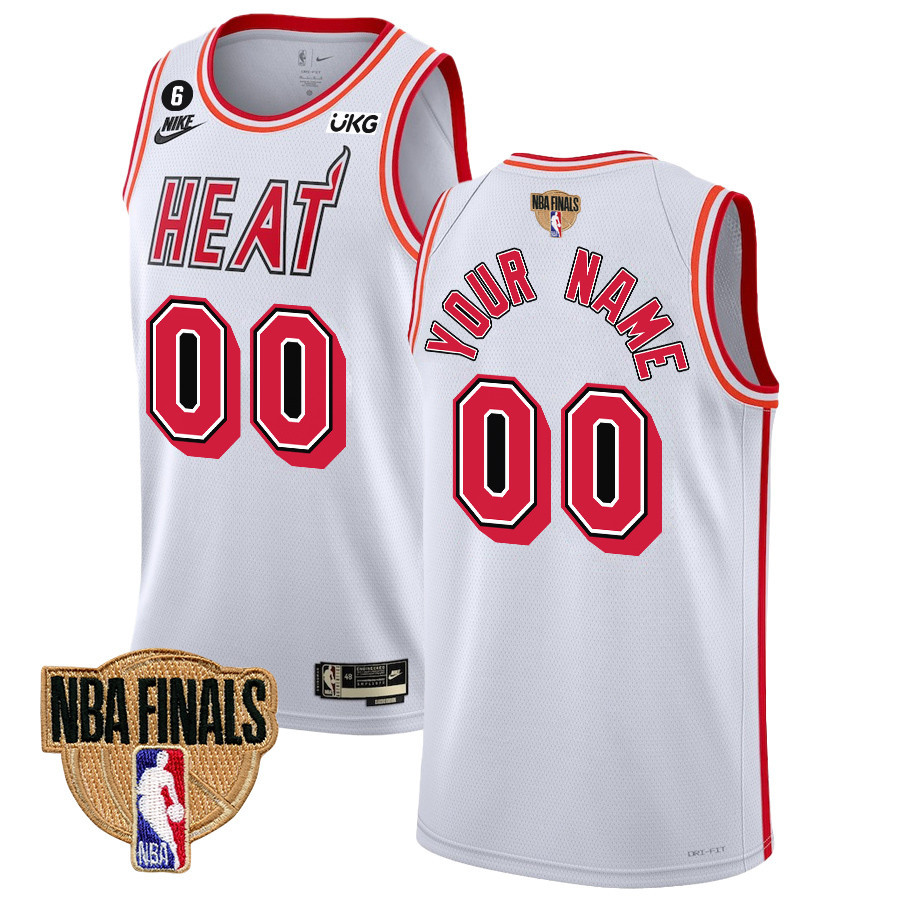 Miami Heat Final Champions 2023 Custom 00 Swingman Jersey - Classic Edition - White - JS863 