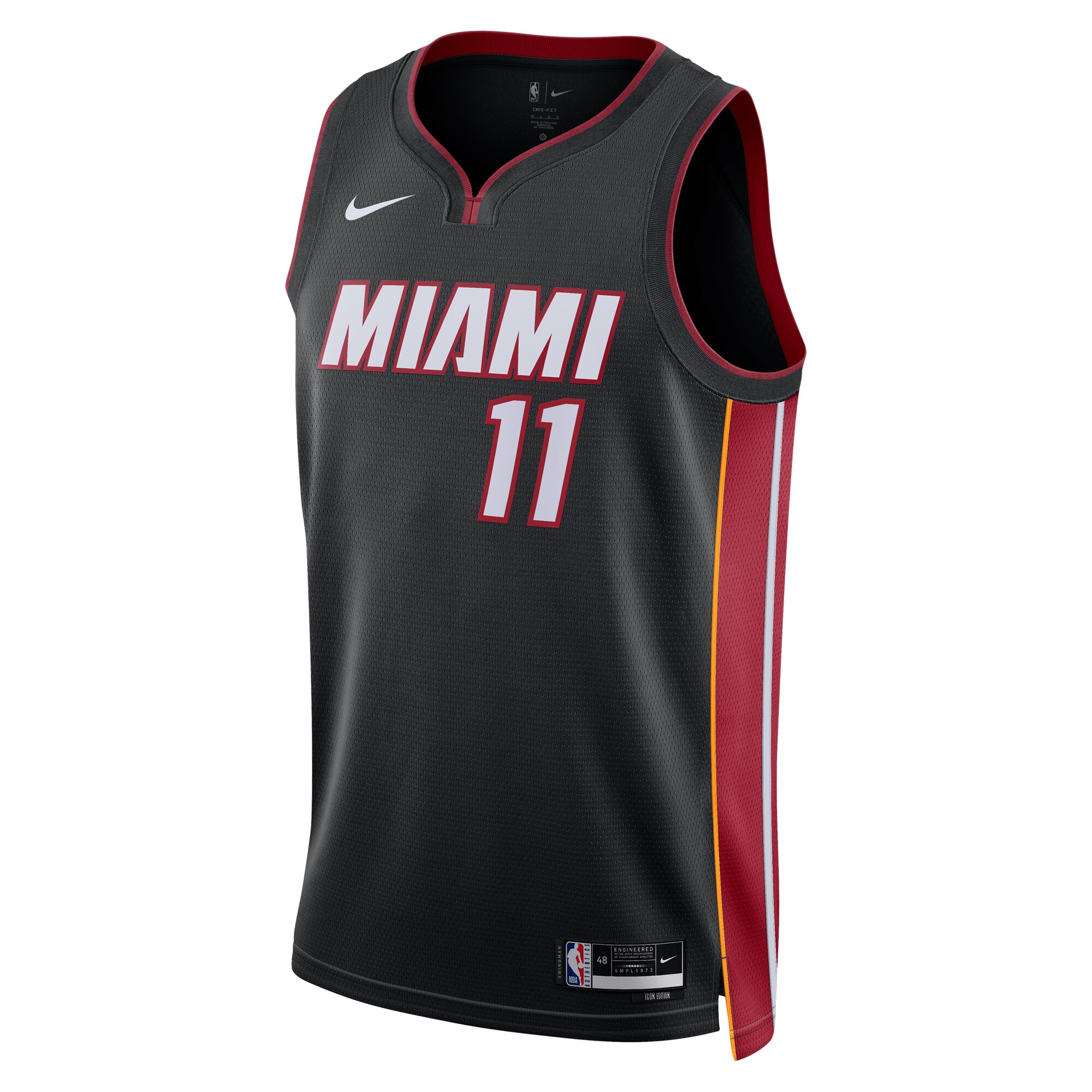 Alternative view of Miami Heat Icon Edition Swingman Jersey - Black - Jaime Jaquez Jr. - Unisex - JS665 