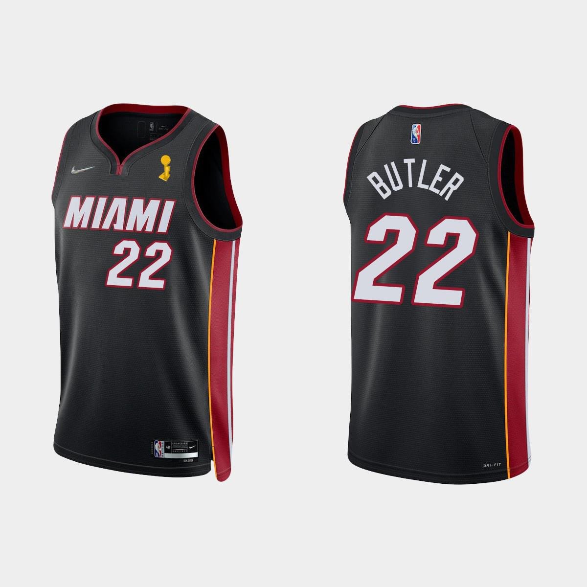 Miami Heat Jimmy Butler 22 Champions Cup Diamond Black Jersey Icon - JS695 