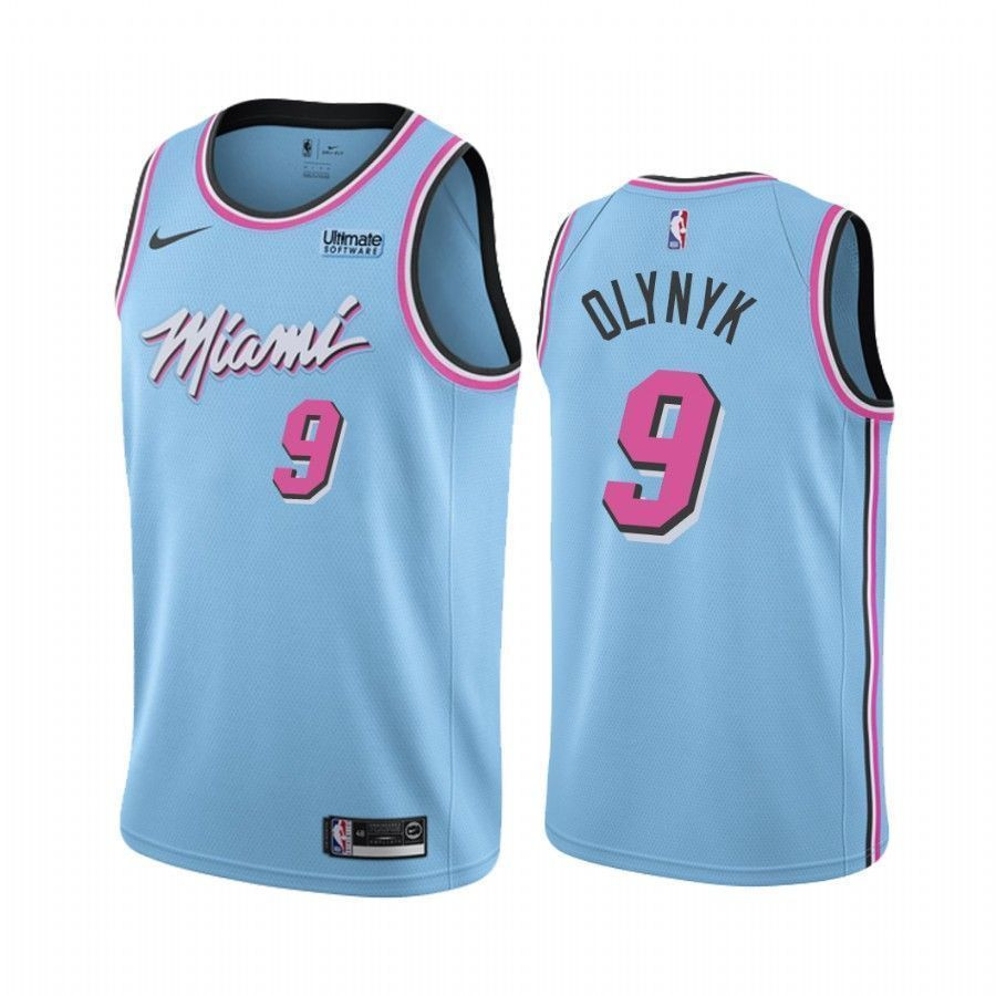 Miami Heat Kelly Olynyk 9 City Vice Night Jersey - JS477 