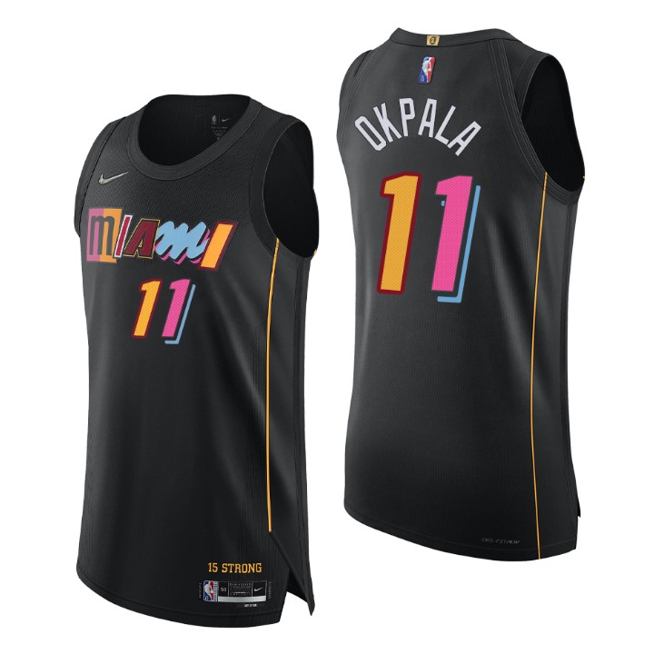 Miami Heat Kz Okpala 2021-22 75th Anniversary Authentic Jersey City