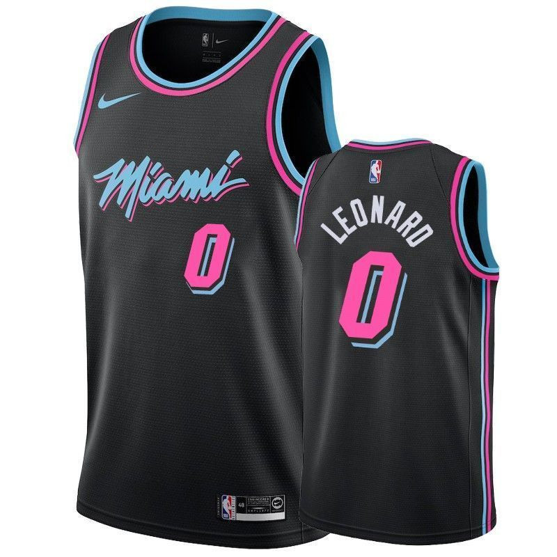 Miami Heat Meyers Leonard 0 City Men's Jersey - JS125 