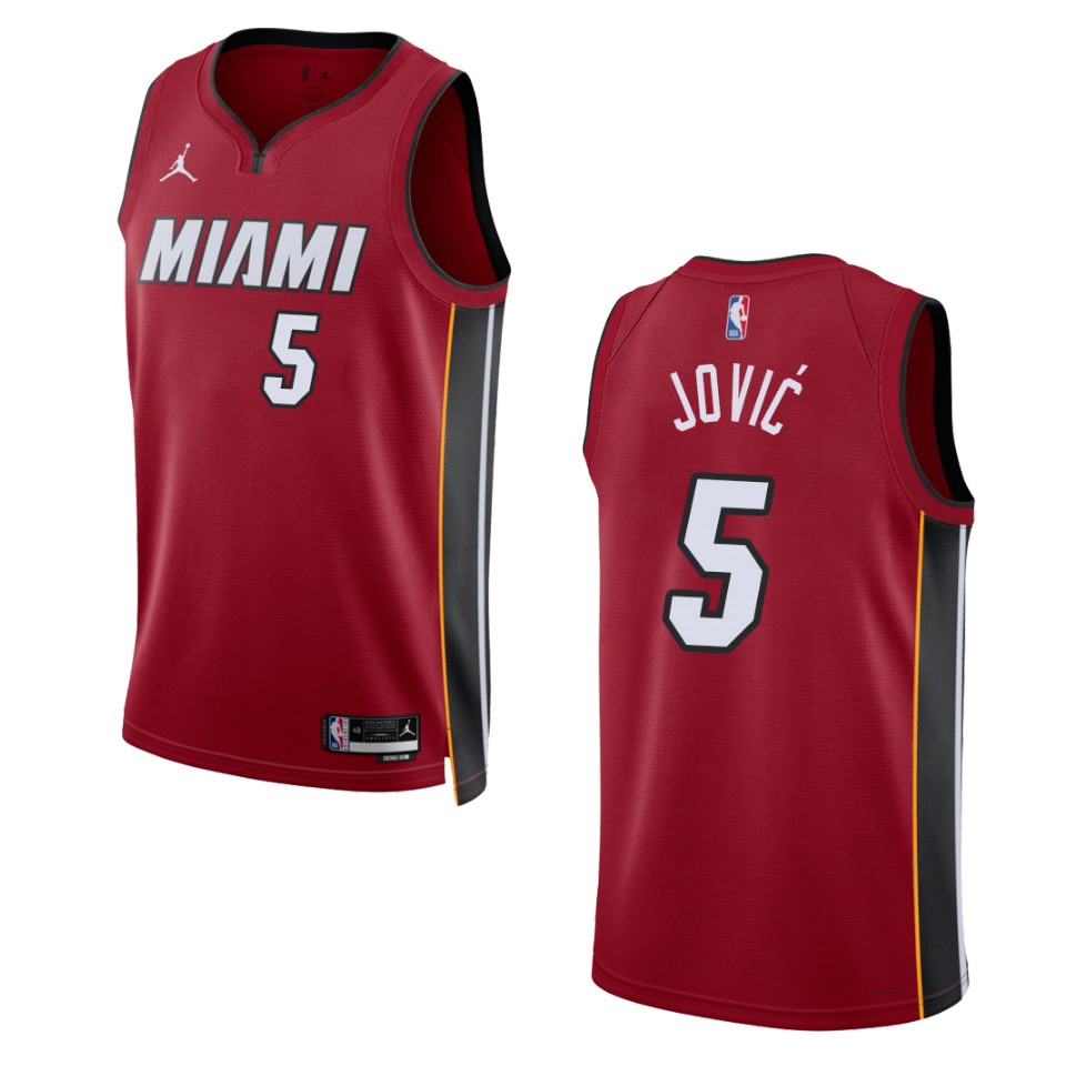Miami Heat Nikola Jovic 2022-23 Statement Edition Red Swingman Jersey