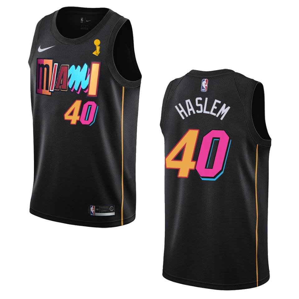 Miami Heat Udonis Haslem 40 Champions Cup 2023 Patch Jersey Black - JS129 