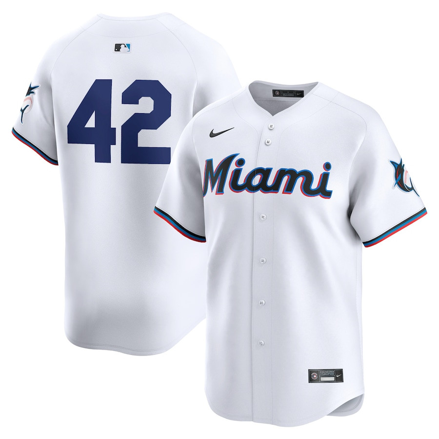 Miami Marlins 2024 Jackie Robinson Day Home Men Limited Jersey - White 