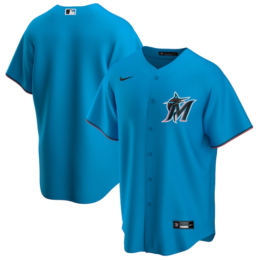 Miami Marlins Alternate 2020 Official Replica Team Jersey ÃƒÂ¢Ã¢â€šÂ¬Ã¢â‚¬Å“ Blue