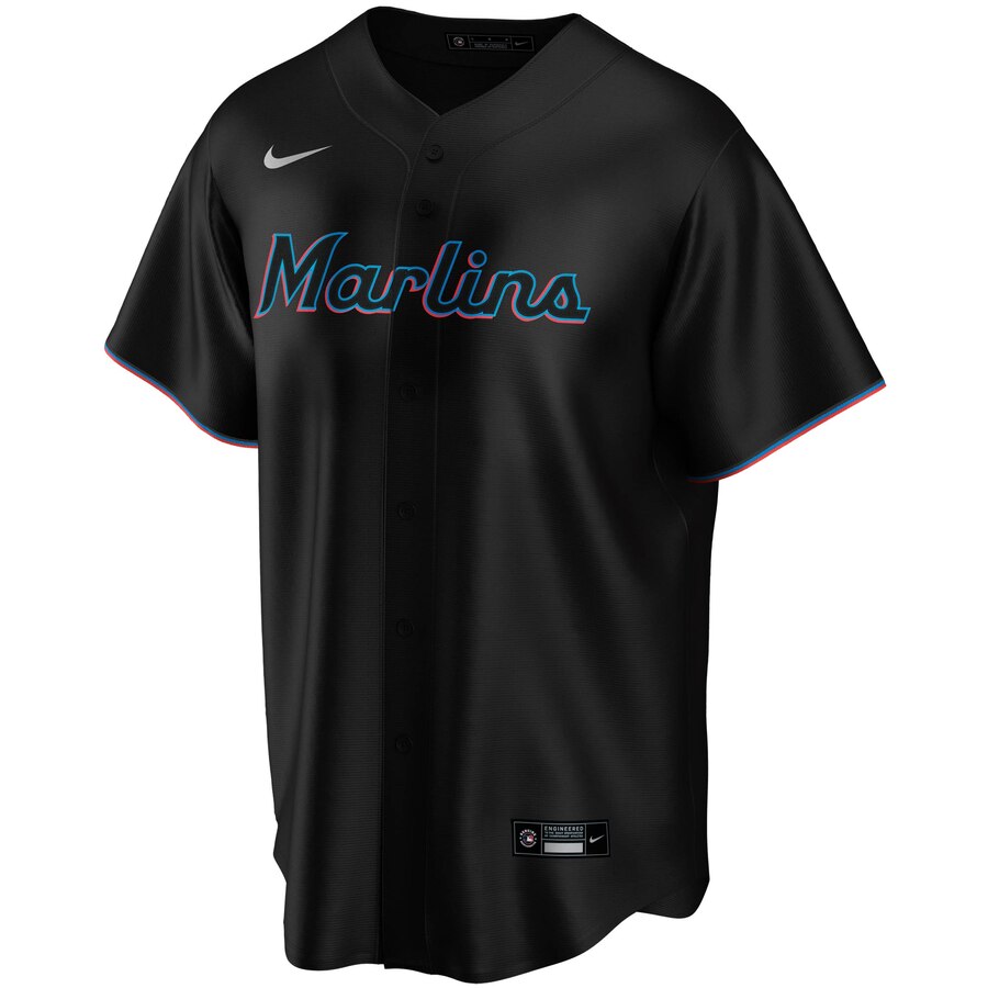 Alternative view of Miami Marlins Alternate 2020 Replica Team Jersey ÃƒÂ¢Ã¢â€šÂ¬Ã¢â‚¬Å“ Black