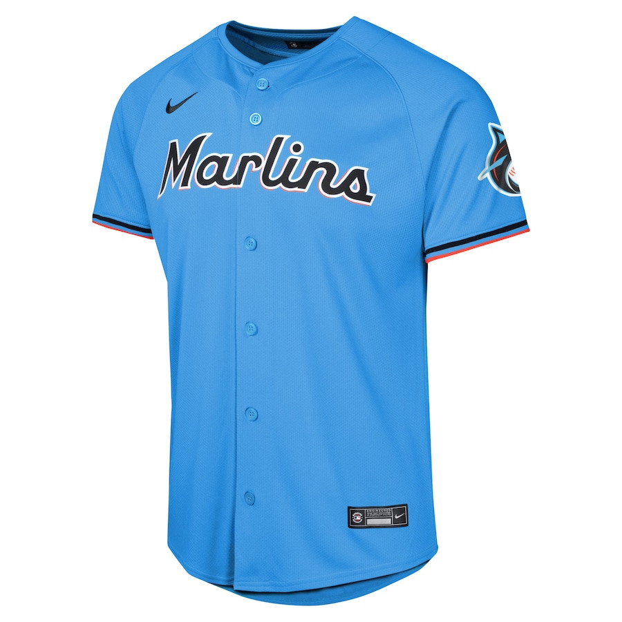 Alternative view of Miami Marlins Alternate Limited YOUTH Jersey - Blue 
