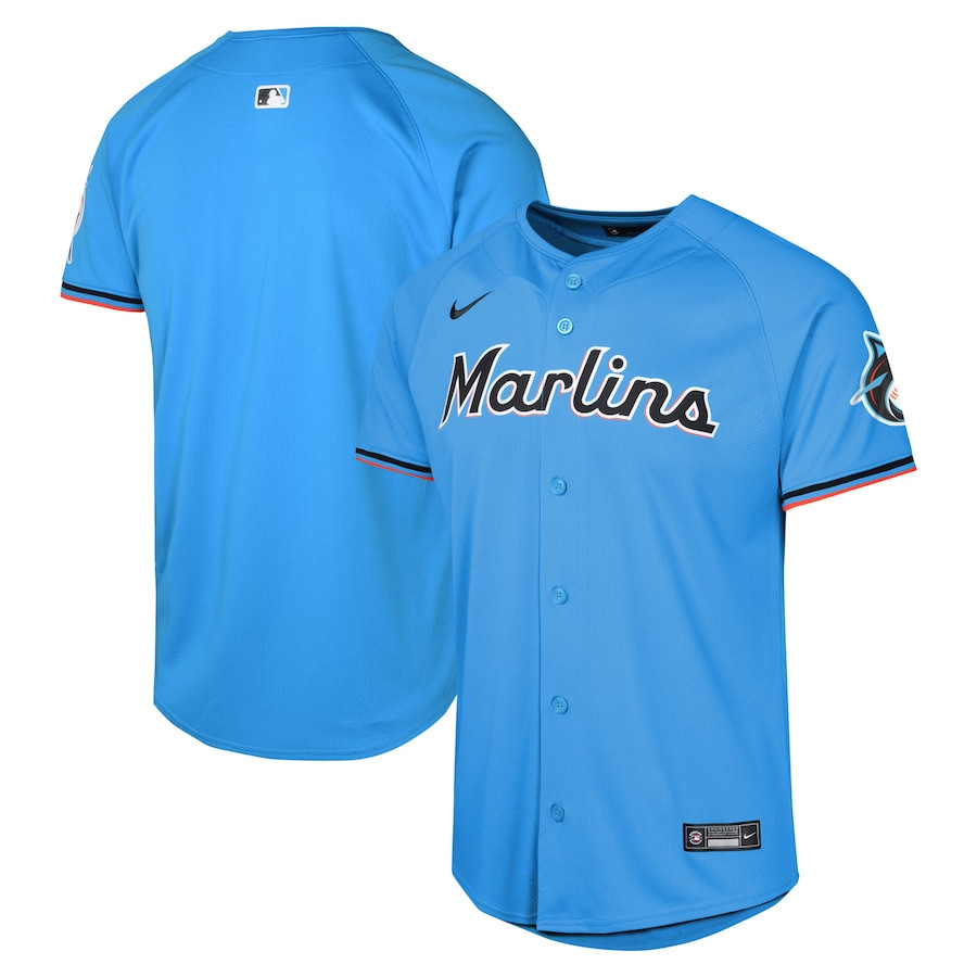 Miami Marlins Alternate Limited YOUTH Jersey - Blue 