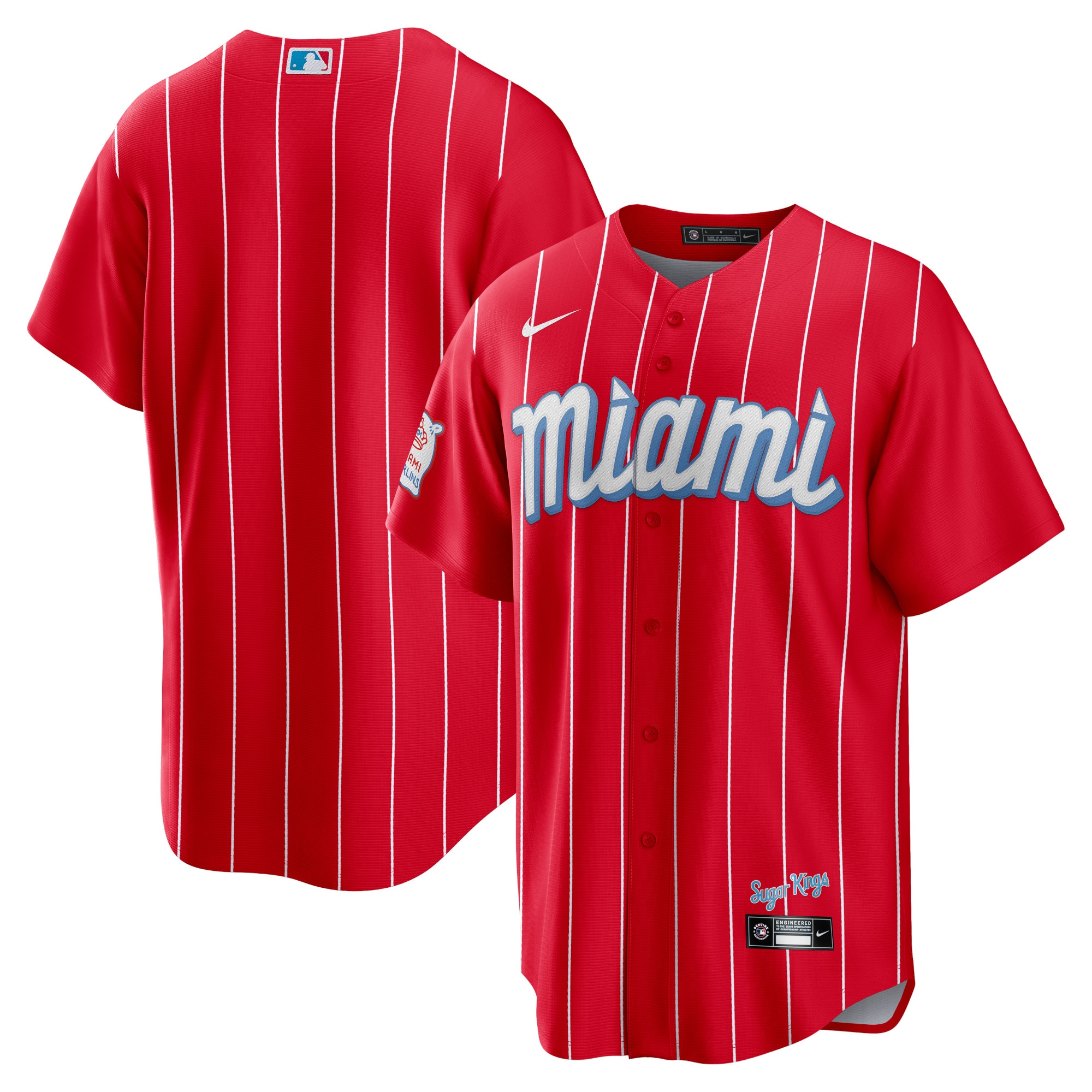 Alternative view of Miami Marlins City Connect Replica Team Jersey – Red