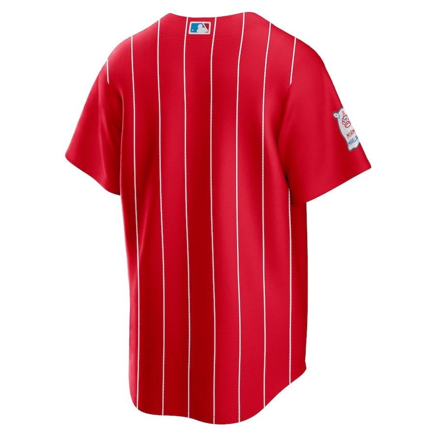 Alternative view of Miami Marlins City Connect Team Men Jersey - Red 