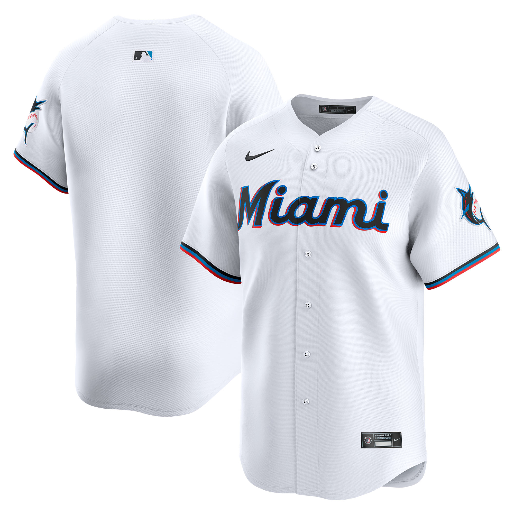 Miami Marlins Home Limited Jersey - White