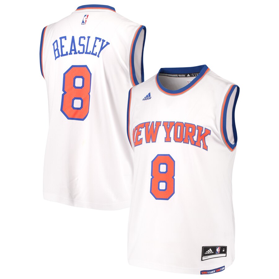 Michael Beasley New York Knicks Adidas Home Replica Jersey - White