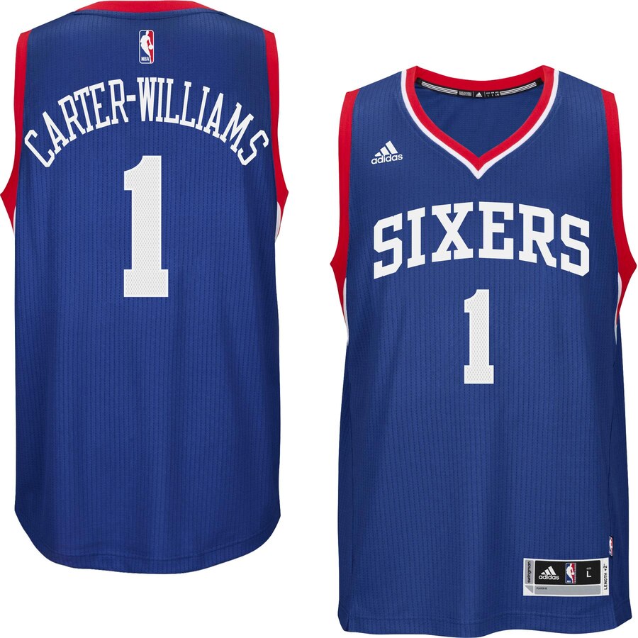 Michael Carter-williams Philadelphia 76ers Adidas Youth 2014-15 New Swingman Road Jersey - Royal Blue