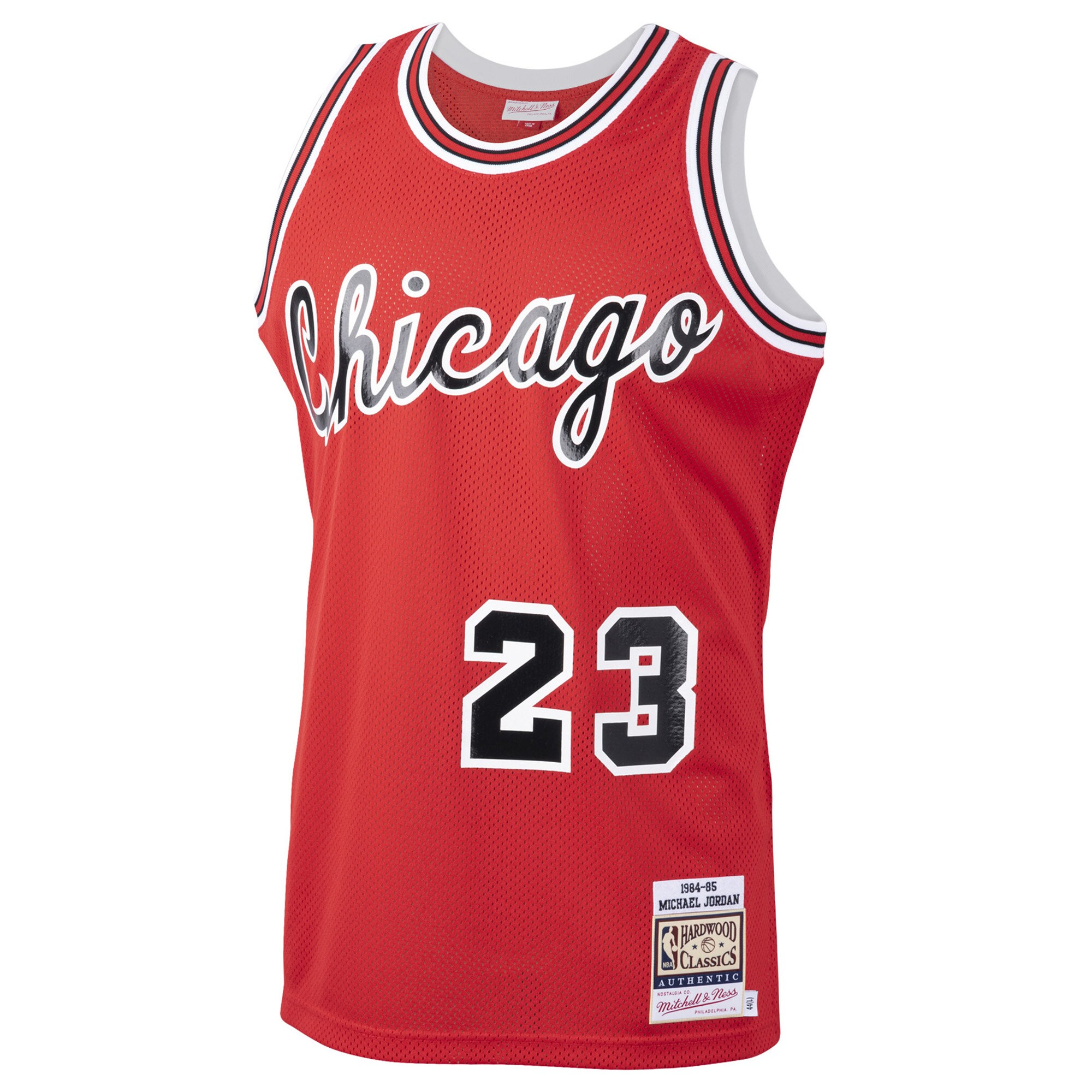 Alternative view of Michael Jordan Chicago Bulls Mitchell & Ness 1984/85 Hardwood Classics Rookie Authentic Jersey - Red