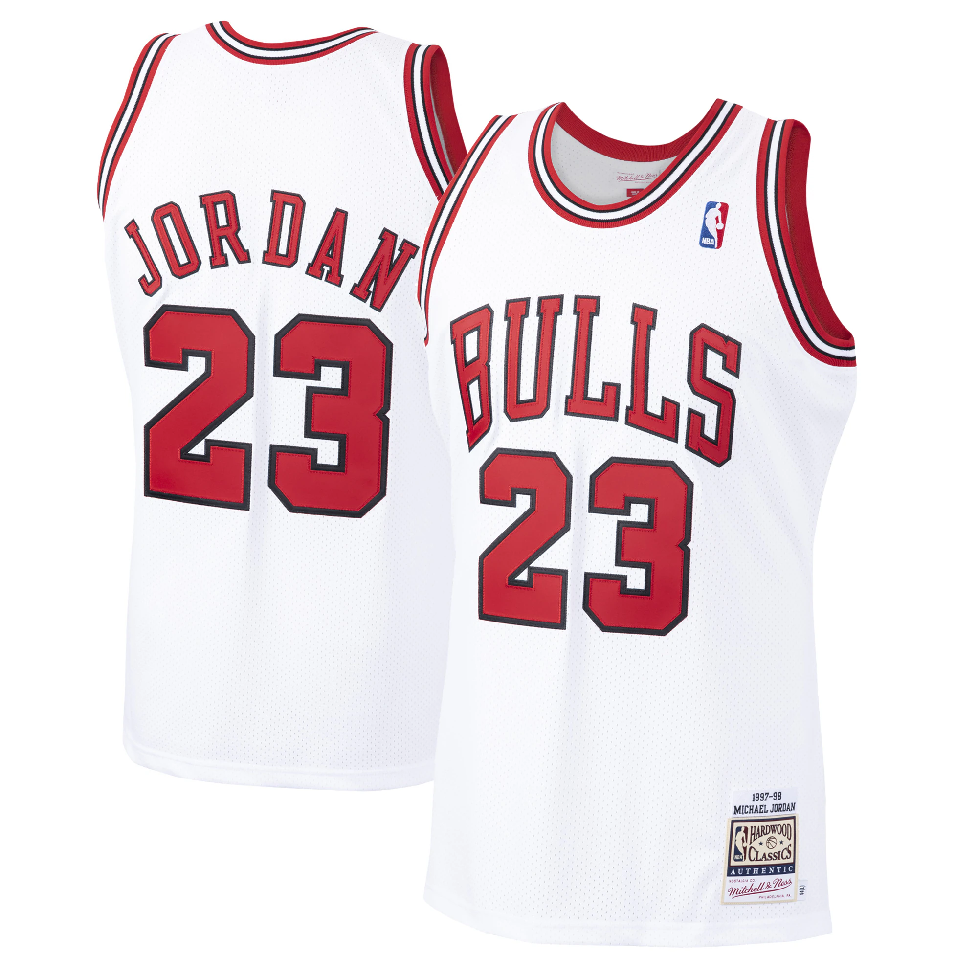 Alternative view of Michael Jordan Chicago Bulls Mitchell & Ness 1997-98 Hardwood Classics Authentic Player Jersey - White