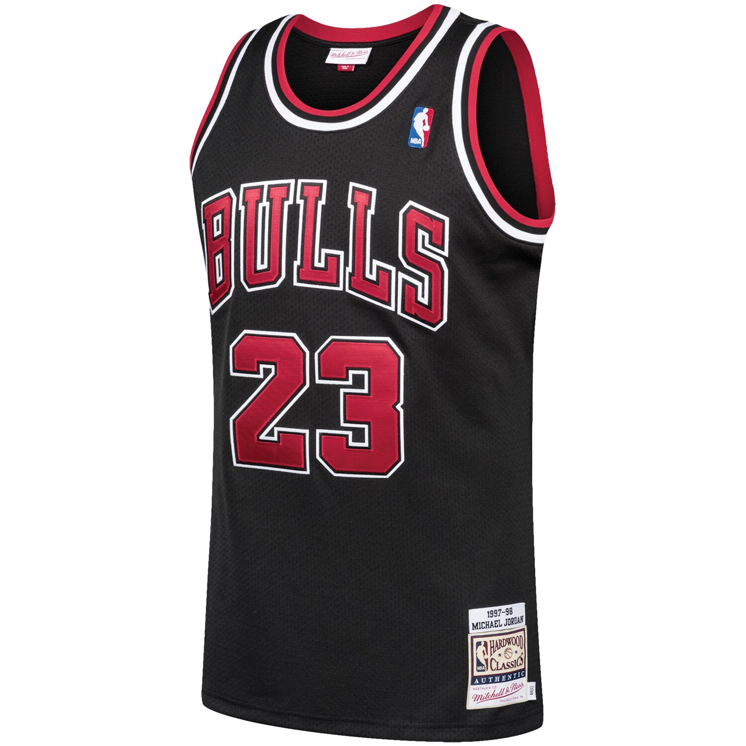Alternative view of Michael Jordan Chicago Bulls Mitchell & Ness 1997/98 Hardwood Classics Authentic Jersey - Black