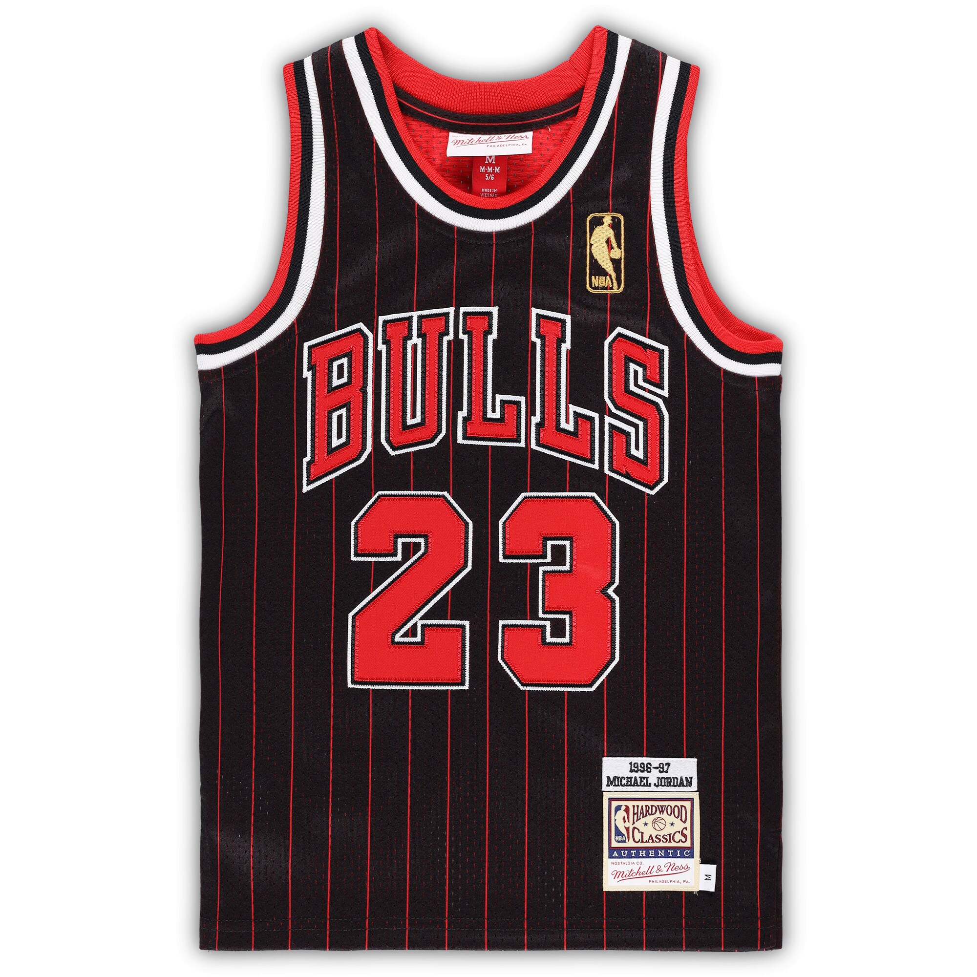Alternative view of Michael Jordan Chicago Bulls Mitchell & Ness Preschool 1996/97 Hardwood Classics Authentic Jersey - Black