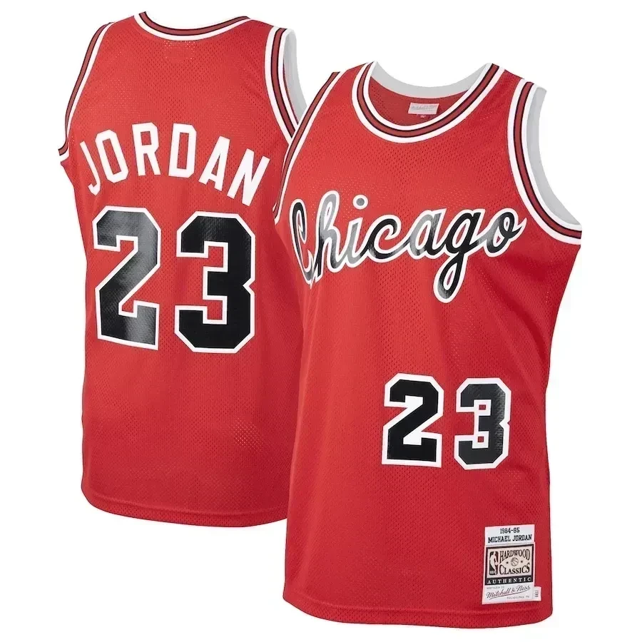 Michael Jordan Chicago Bulls Mitchell & Ness 1984-85 Hardwood Classics Rookie Jersey - Red - JS158 
