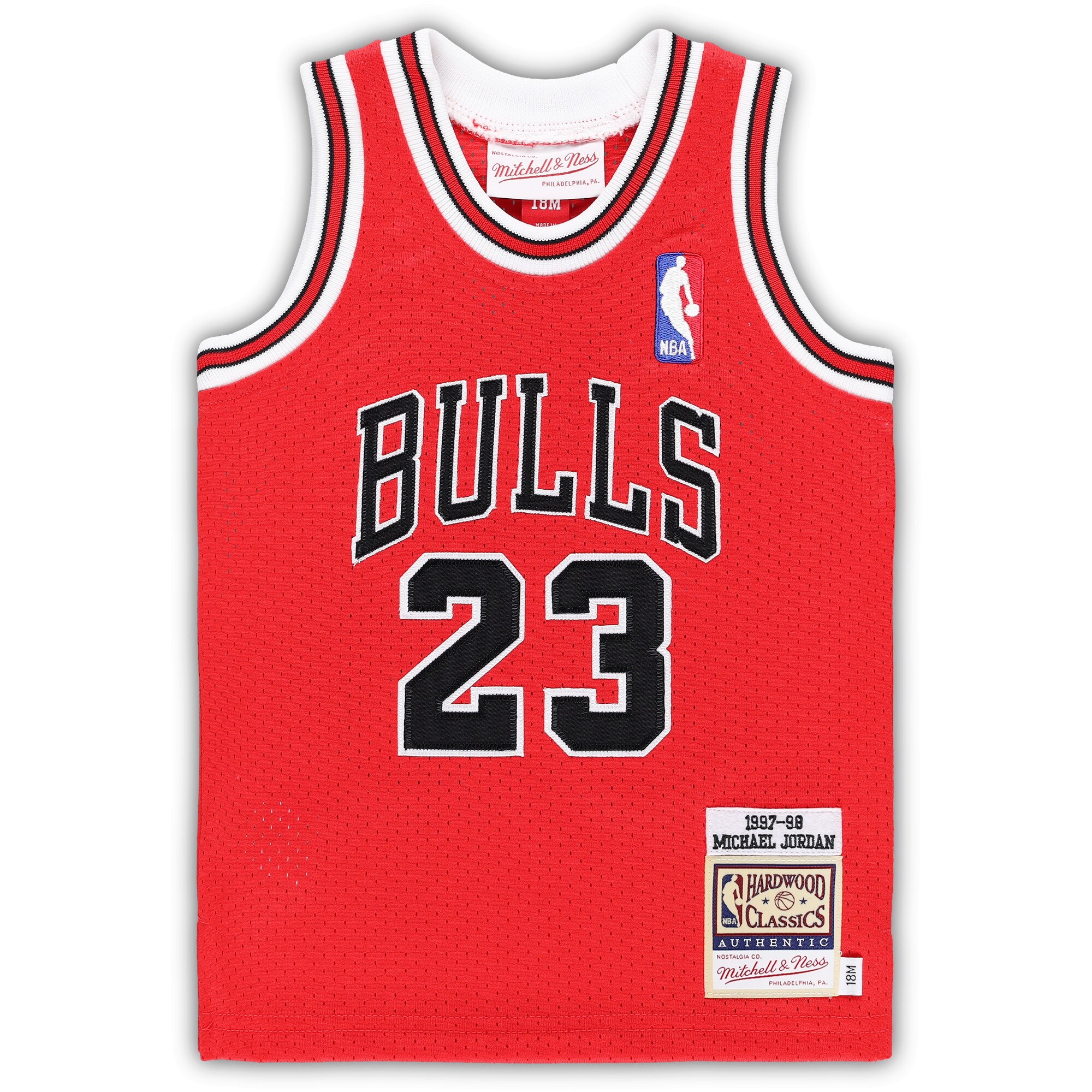 Alternative view of Michael Jordan Chicago Bulls Mitchell & Ness Infant 1985/86 Hardwood Classics Authentic Jersey - Red