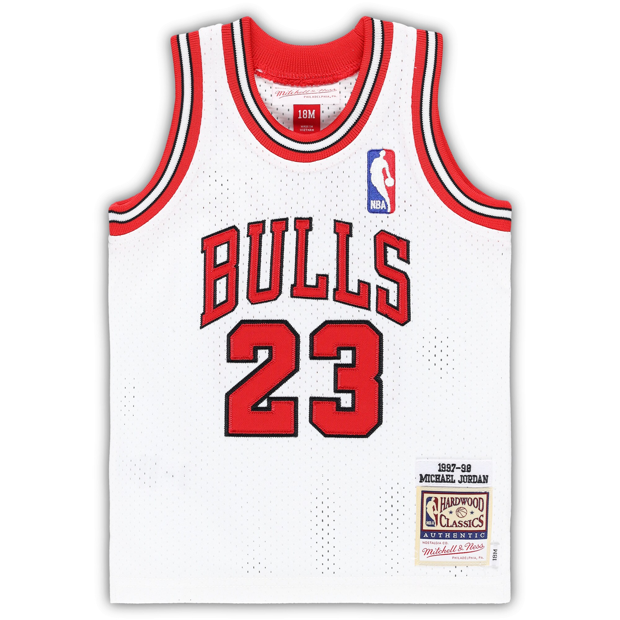 Alternative view of Michael Jordan Chicago Bulls Mitchell & Ness Infant 1997/98 Hardwood Classics Authentic Jersey - White