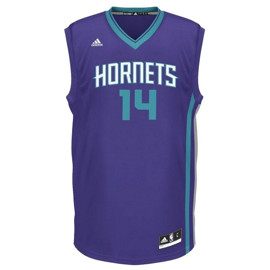 Alternative view of Michael Kidd-gilchrist Charlotte Hornets Jersey - Purple - JS985 
