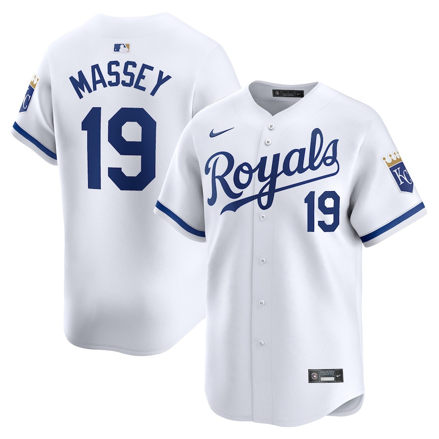 Michael Massey 19 Kansas City Royals Home Limited Player Men Jersey - White 