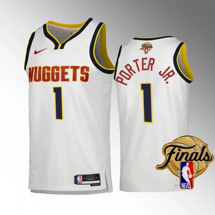 Michael Porter Jr. 1 Denver Nuggets 2023 NBA Finals Champions Edition Jersey - White - JS645 