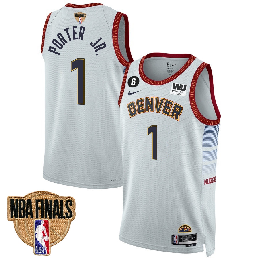 Michael Porter Jr. 1 Denver Nuggets Final Champions 2023 Swingman Jersey - White - JS565 