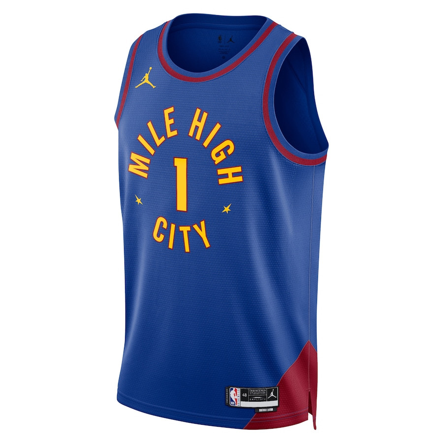 Alternative view of Michael Porter Jr. 1 Denver Nuggets Unisex Swingman Jersey - Statement Edition - Royal - JS268 