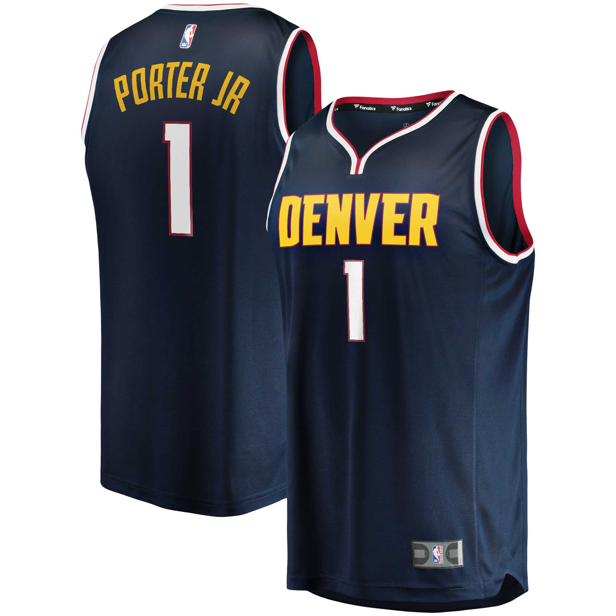 Alternative view of Michael Porter Jr. Denver Nuggets Fanatics Branded Youth 2022/23 Fast Break Player Jersey - Icon Edition - Navy