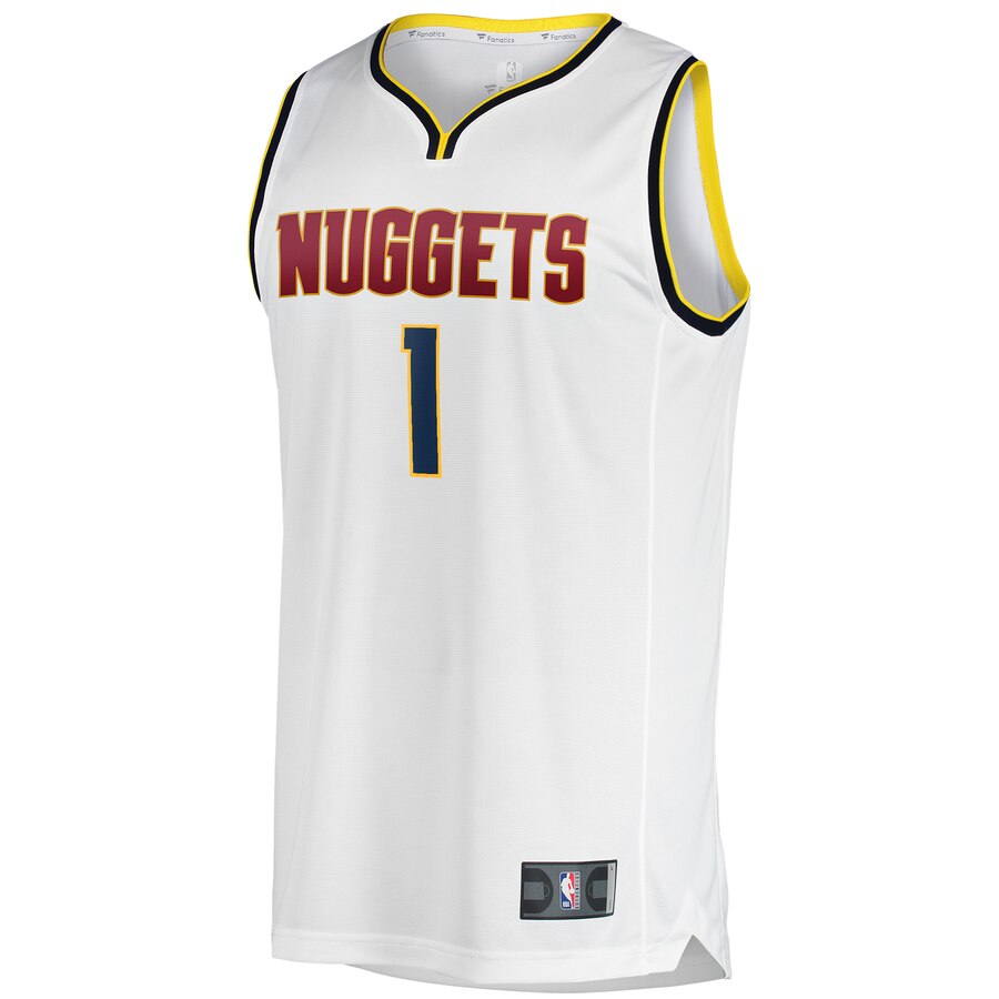 Alternative view of Michael Porter Jr. Denver Nuggets Fanatics Branded Youth Fast Break Player Jersey - Association Edition - White
