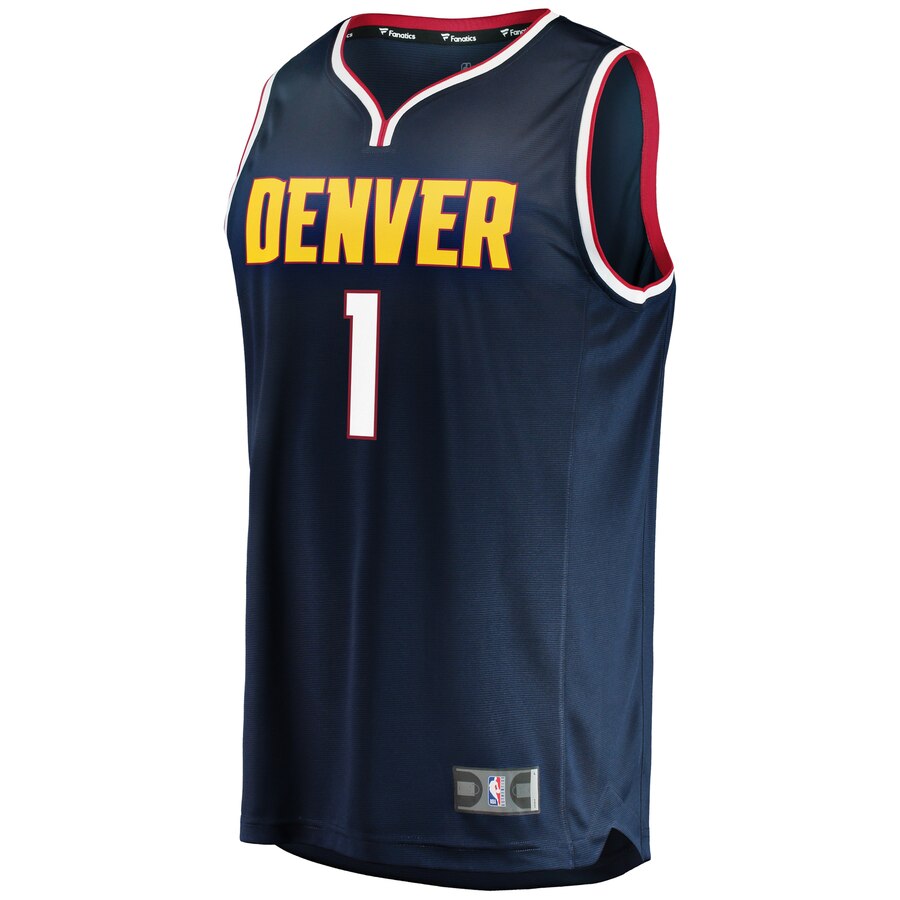 Alternative view of Michael Porter Jr. Denver Nuggets Fanatics Branded Youth Fast Break Replica Jersey Blue - Icon Edition